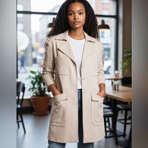 BCBGMaxAzria Cream Trench Coat -Runway Edition